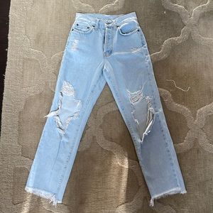 carmar light wash ripped jeans
